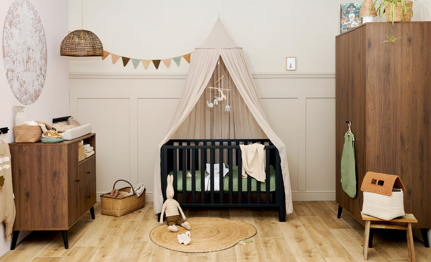 Hoeslaken juniorbed jersey Uni - olive green - 70x140/150cm