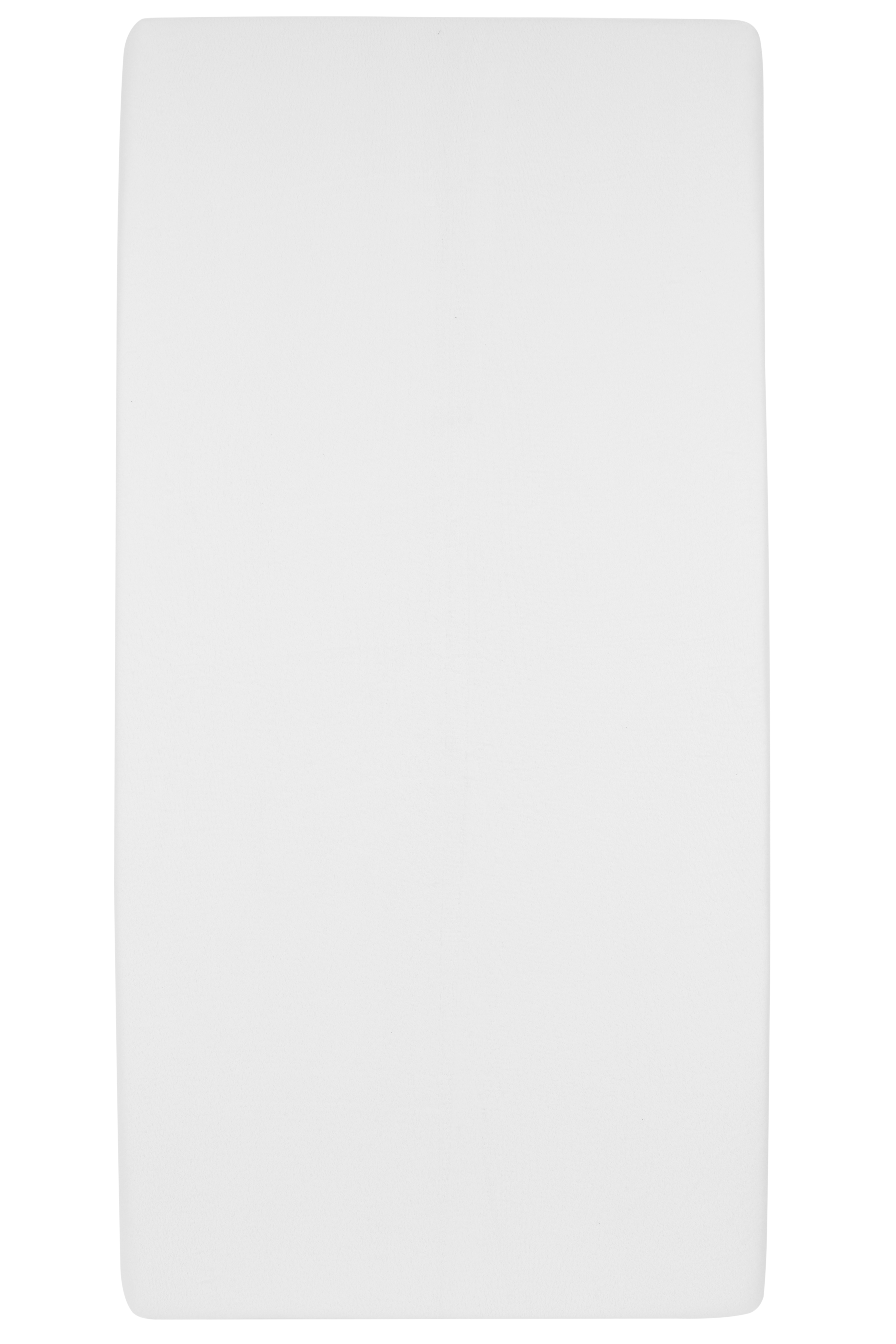 Molton stretch hoeslaken eenpersoonsbed Uni - white - 90x200cm